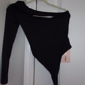 Shein BAE Asymmetric Neck bodysuit